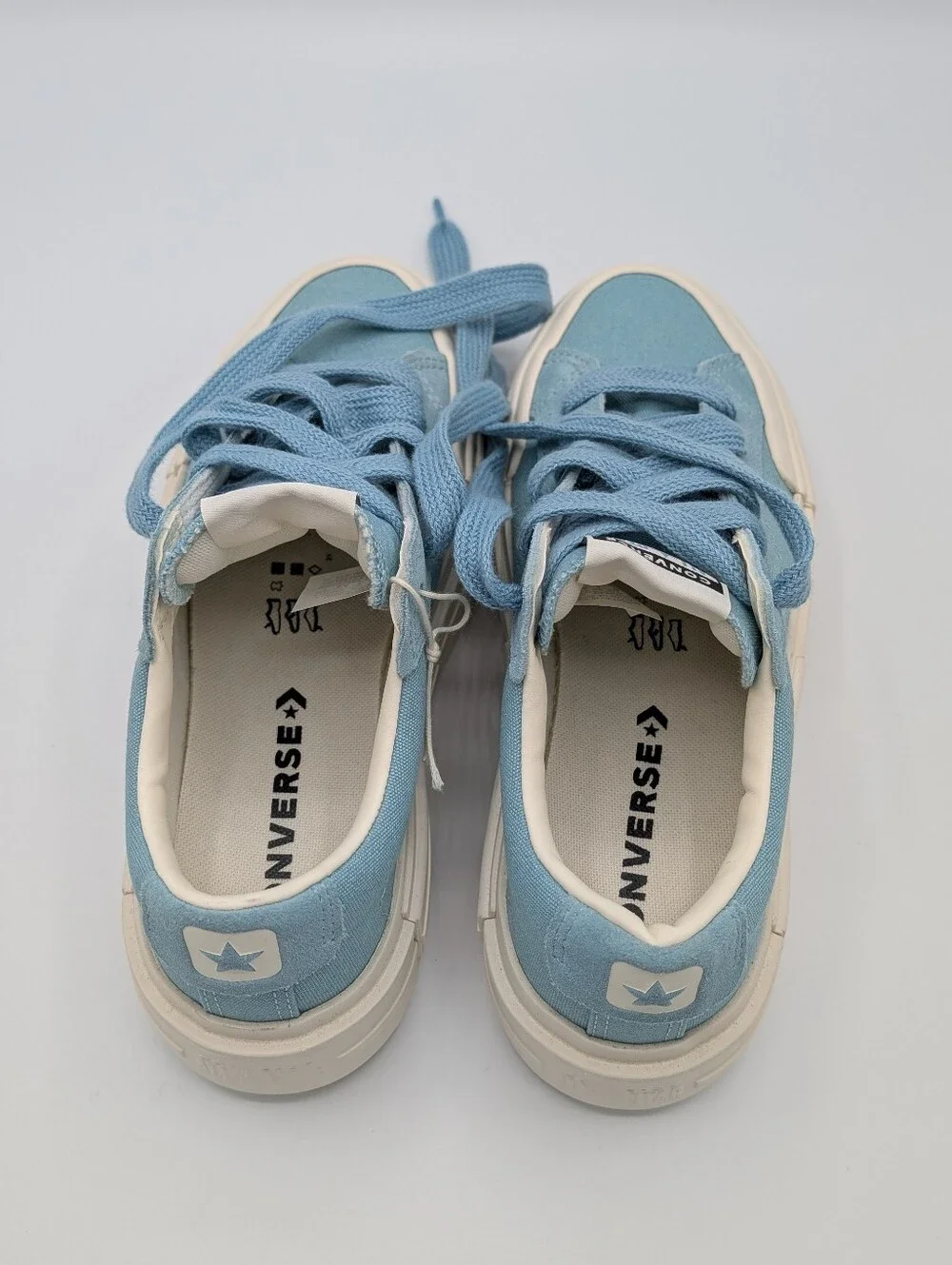 Converse Women's 8.5 Platform Canvas Sneakers Aqua Vernal Pool Cruise Ox Low - Picture 7 of 9